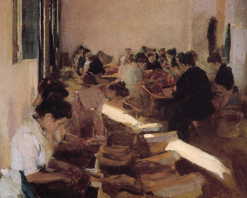 Packing the raisins, Joaquin Sorolla